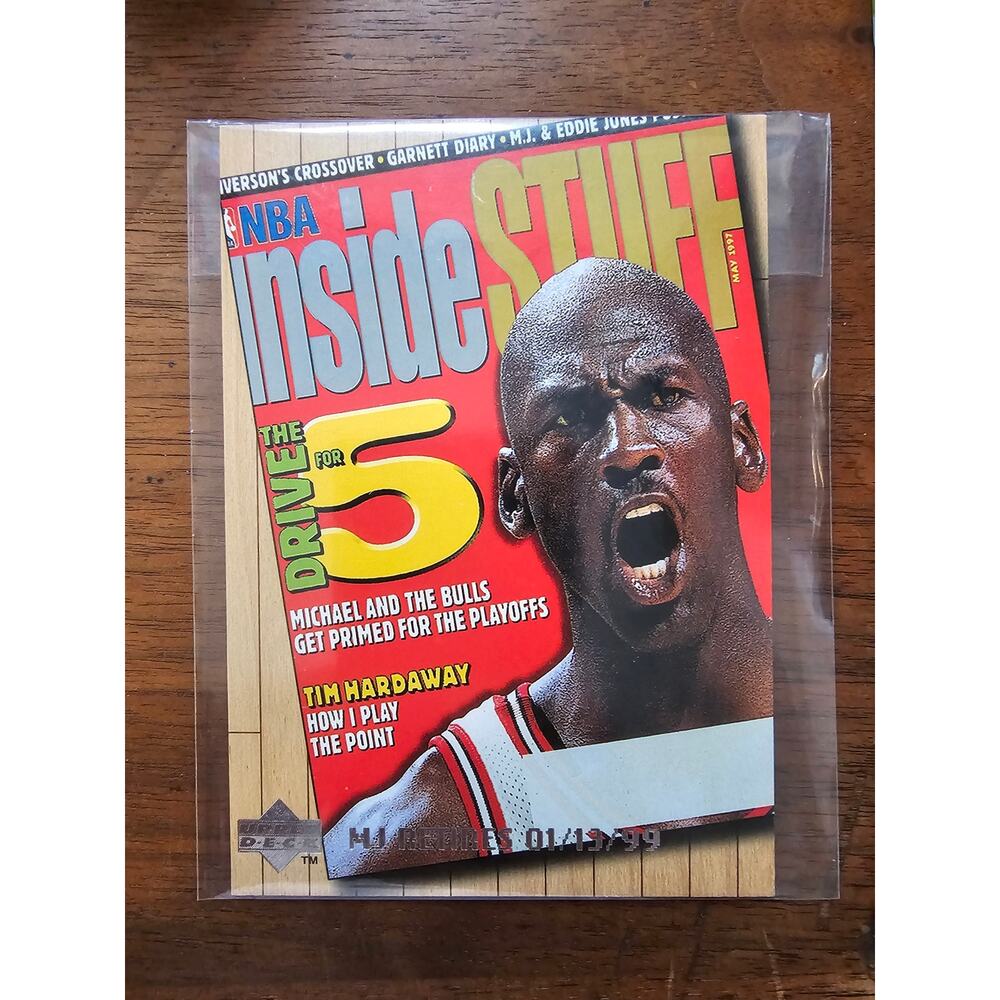 Michael Jordan 1999 Upper Deck #C19 - Inside Stuff May 97 - MJ Retires - Jumbo